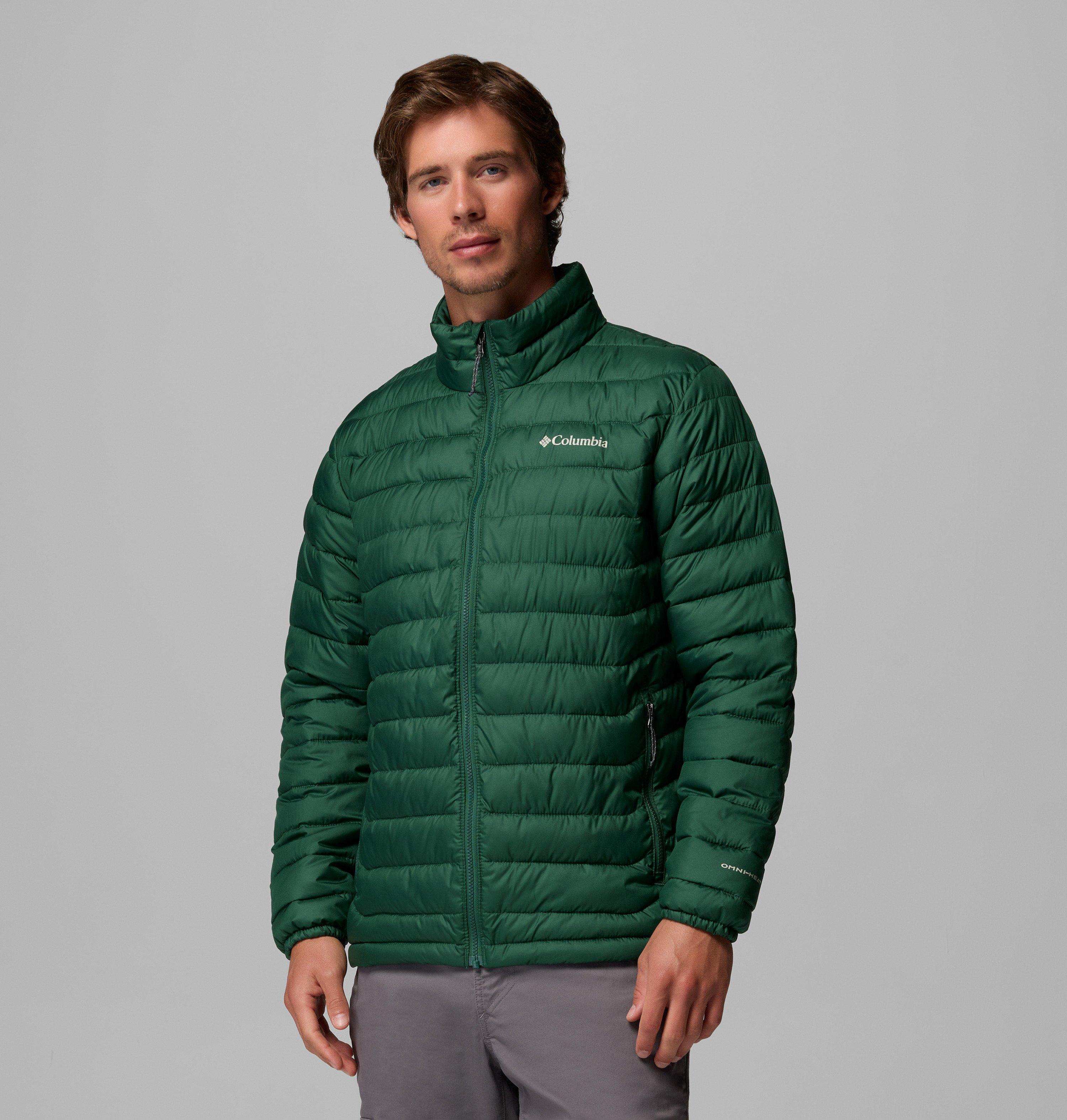 green Columbia puffer jacket